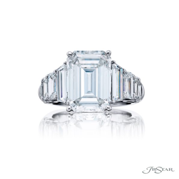 6.21 ct. GIA-Certified Emerald-Cut Diamond Ring in Platinum