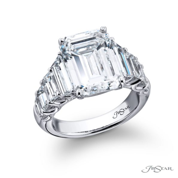 6.21 ct. GIA-Certified Emerald-Cut Diamond Ring in Platinum