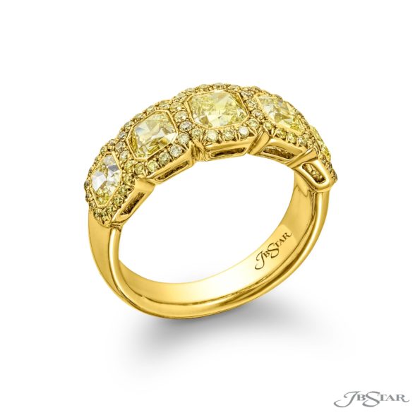 Elegance Elevated | Iconic Three-Row East West Diamond Band in Pure Platinum