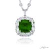 Exquisite Style: 3.77 ct. Certified Encircled Colombian Emerald Pendant with Diamond Accents