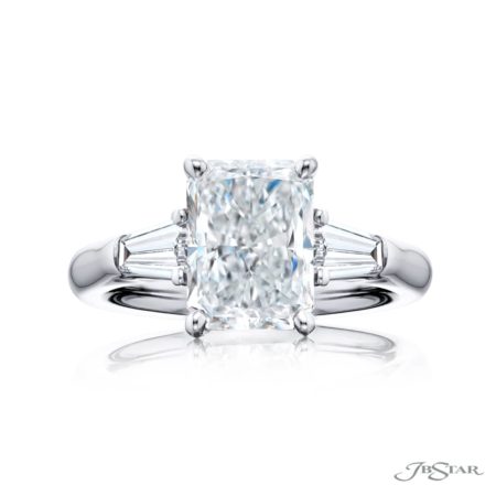 3.50 ct. GIA-Certified Radiant-Cut Diamond Ring with Tapered Baguettes 3.50 ct. GIA-Certified Radiant-Cut Diamond Ring with Tapered Baguettes