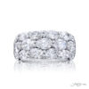Elegance Elevated | Iconic Three-Row East West Diamond Band in Pure Platinum