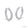 Classic Princess-Cut Diamond Hoop Earrings in Platinum