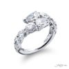 Dazzling Brilliance: GIA-Certified Twogether Diamond Ring  Pear-Shaped and Oval Diamonds in Pure Platinum