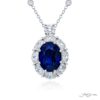 Exquisite Style: Timeless 4.34 ct. GIA-Certified Encircled Sapphire Pendant