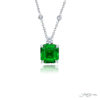 Exquisite Style: Timeless 2.77 ct Certified Emerald Pendant with Round Diamond Bail