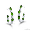 Timeless Emerald and Diamond Hoop Earrings