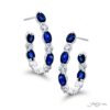Timeless Sapphire and Diamond Hoop Earrings