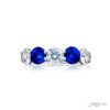 Elegance Elevated: Classic Single-Row Sapphire and Diamond Band
