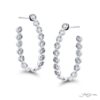 Gorgeous Glamour: Bezel Hoop Diamond Earrings in Platinum