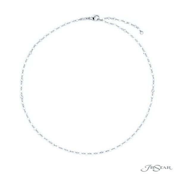 One-of-a-Kind Diamond Necklace 130 Briolette Diamonds Handcrafted in Pure Platinum