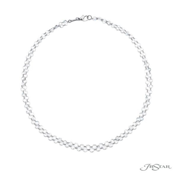 One-of-a-Kind 36 Diamond Necklace 136 Briolette Diamonds Handcrafted in Pure Platinum