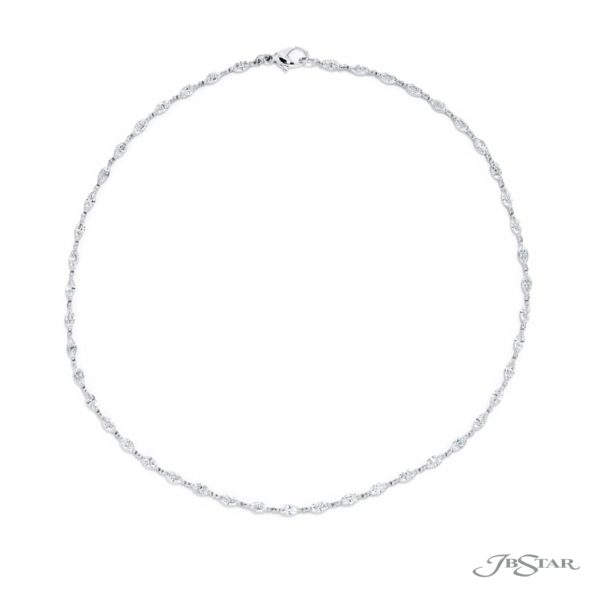 One-of-a-Kind Diamond Necklace Exquisite Marquise Diamonds Handcrafted in Pure Platinum