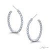 Classic Round Diamond Hoop Earrings in Platinum