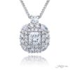 Exquisite Style: 1.31 ct GIA Certified Encircled Diamond Pendant with Marquise and Round Diamonds in Platinum
