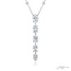 Exquisite Style: Our Timeless Diamond Drop Pendant  Dazzling Oval Diamonds Handcrafted in Pure Platinum