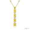 Exquisite Style: One-of-a-Kind Fancy Yellow Diamond Drop Pendant  Radiant-Cut & Pear-Shaped Diamonds in 18K Yellow Gold