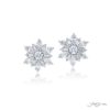 Timeless Floral Diamond Stud Earrings in Platinum