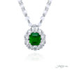 Exquisite Style: Signature 1.14ct GIA-Certified Emerald Pendant  Emerald-Cut Emerald with Round & Pear-Shaped Diamonds in Pure Platinum