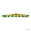18KY Gold Cabochon Tsavorite and Diamond Bracelet