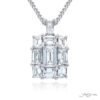 Exquisite Style: Timeless 0.71 ct. GIA Certified Diamond Pendant  Emerald-Cut Diamond & Diamonds in Pure Platinum