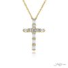 Exquisite Style: Timeless Diamond Cross Pendant  Emerald-Cut Diamonds in 18K Yellow Gold