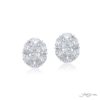 Timeless 1.00 ctw. GIA-Certified Oval Diamond Stud Earrings with Oval Diamond Halo in Platinum