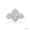 0.74 ct. GIA-Certified Marquise Diamond Ring with Kite and Micro Pave Accents in Platinum