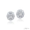 Timeless Oval Diamond Halo Stud Earrings with Round & Oval Accents in Platinum