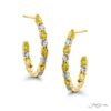 Timeless Fancy Yellow & White Diamond Hoop Earrings in 18K Yellow Gold