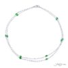 One-of-a-Kind Emerald and Diamond Necklace  Oval Emeralds & Briolette Diamonds Handcrafted in Pure Platinum