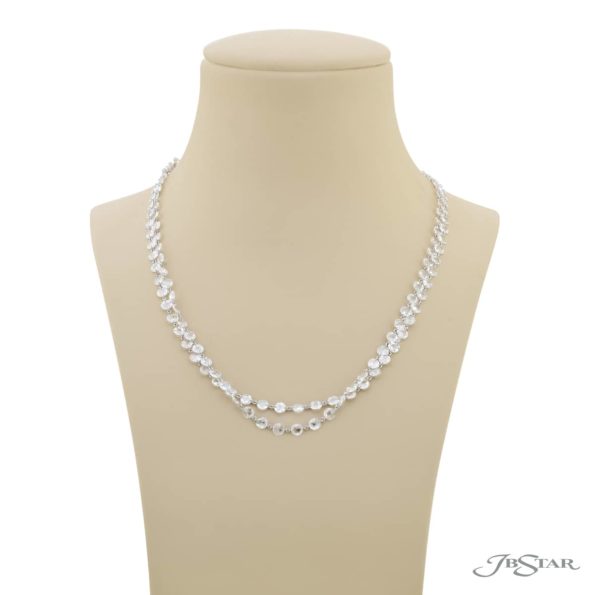 One-of-a-Kind 40 Diamond Chain  154 Briolette Diamonds Handcrafted in Pure Platinum
