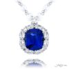 Exquisite Style: One-of-a-Kind 18.35 ct. Certified Encircled Sri Lankan Sapphire Pendant in Platinum