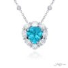 Exquisite Style: 3.06 ct. Certified Heart-Shaped Paraiba Pendant in Platinum