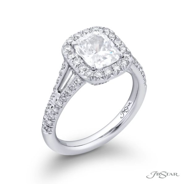 1.56 ct. GIA-Certified Cushion-Cut Diamond Ring in Platinum