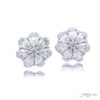 Timeless Floral Diamond Stud Earrings in Platinum