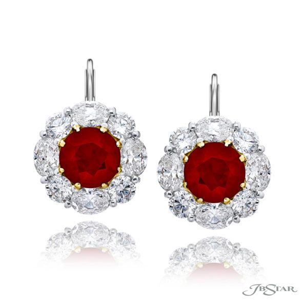 Classic Ruby & Diamond Earrings