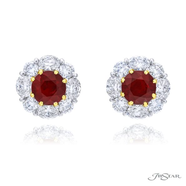 Classic Ruby & Diamond Earrings