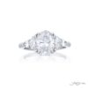 2.01 ct. GIA-Certified Oval Diamond Ring with Shield & Half-Moon Diamonds in Platinum
