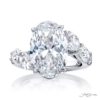 6.01 ct. GIA-Certified Oval Diamond Ring with Oval & Pear Side Stones