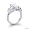 3.01 ct. GIA-Certified Emerald-Cut Diamond Ring with Matching Side Stones in Platinum