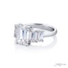 3.01 ct. GIA-Certified Emerald-Cut Diamond Ring with Matching Side Stones in Platinum
