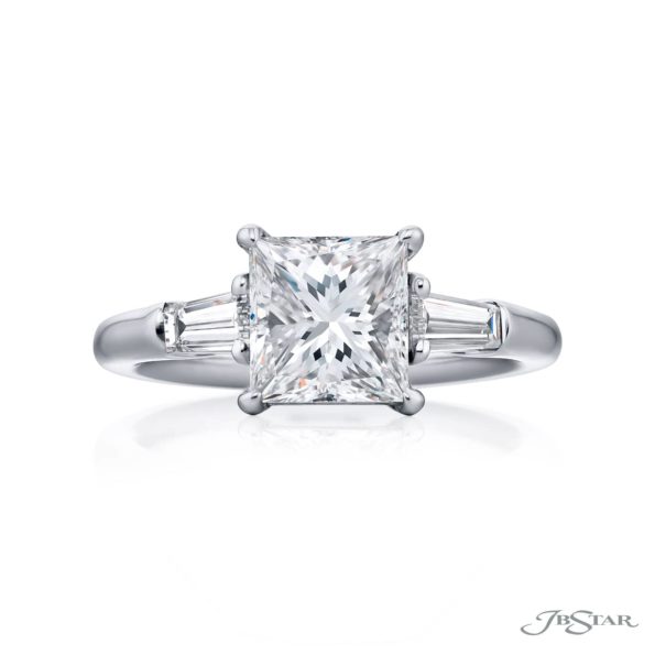 2.10 ct. GIA-Certified Princess-Cut Diamond Ring in Platinum