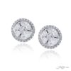 Timeless Channel Diamond Stud Earrings in Platinum