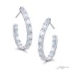 Classic 6.77 ctw. Emerald-Cut Diamond Hoop Earrings
