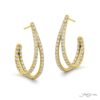 Timeless 2.74 ctw. Cut-Down Split Hoop Diamond Earrings in 18K Yellow Gold