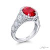 4.02 ct Oval Burmese Ruby and Diamond Precious Color Ring