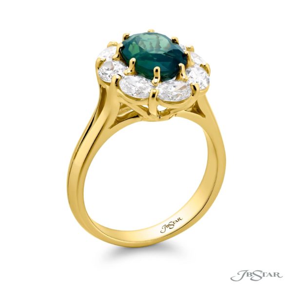 2.78 ct. GIA Certified Oval Alexandrite & Diamond Ring in 18KY Gold