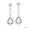 One-of-a-Kind Rose-Cut Diamond Drop Earrings in Platinum