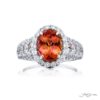 2.79 ct. Imperial Topaz & Diamond Ring in Platinum